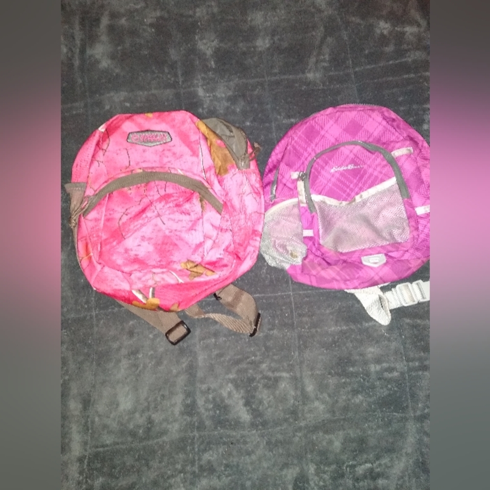 Two mini backpacks